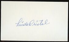 Linda Cristal d2020 signed autograph auto 3x5 Cut Actress The Perfect Furlough picture