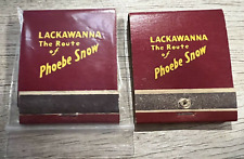 VINTAGE MATCHBOOKS- 2 LACKAWANNA THE ROUTE OF PHEBE SNOW - UNSTRUCK - NICE picture