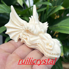 1pc Natural Corozo Nut Skull Quartz Crystal hand-Carved Dragon Skull  Healing picture
