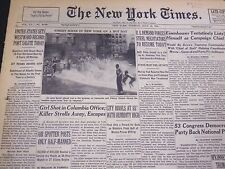 1952 JULY 15 NEW YORK TIMES - GIRL SHOT IN COLUMBIA OFFICE - NT 4554 picture