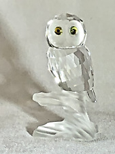 Swarovski Crystal Up in the Trees Owl On Frosted Branch Figurine  119442 Retired picture