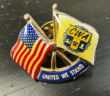 CWA  Lapel Pin Communication Workers Of America US Flag Lapel Hat picture