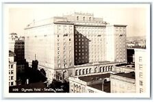 Seattle Washington WA Postcard RPPC Photo Olympic Hotel Building c1940's Vintage picture