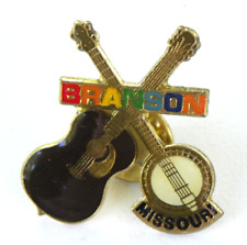 Vintage Branson Missouri Pin Guitar Banjo Souvenir Travel Lapel Hat picture