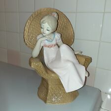TENGRA Spain Valencia Vintage Porcelain Beautiful Young Girl Sitting in Chair picture