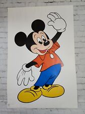 Mickey Mouse Vintage 1980’s UK Import Poster 23.5 X 32.5  Mickey Mouse Waving picture