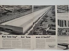 1942 Owens-Corning Fiberglass Fortune WW2 Print Ad Q1 Bomber Plane Plant 2-Pages picture