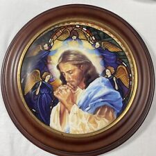 Vintage “King of Kings” collectors Plate With Frame. 1st issue Windows Of Glory picture