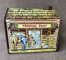 1950s TOWLES LOG CABIN SYRUP TIN Trading Post~L@@K~ picture