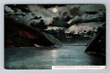NY-New York, Entrance To Hudson Highlands By Moonlight, Vintage c1909 Postcard picture