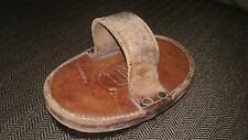 Antique WWI Era US Calvary Leather Horse Grooming Hand Brush Herbert Mfg Co. picture