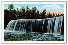 1937 View Of Tahquamenon Falls Near Marquette Michigan MI, Waterfalls Postcard picture