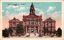 Fort Worth TX Tarrant County Court House Autos 1918 Antique Postcard J684 picture