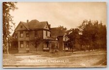 Chebanse Illinois~Residence Street~Victorian Homes~Rutted Dirt Road~c1910 RPPC picture