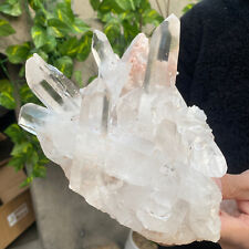 4.3lb Large Natural Clear White Quartz Crystal Cluster Rough Healing Specimen picture