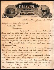 1905 St Louis Mo - F Lampel - Sponges Chamois - Rare Letter Head Bill picture