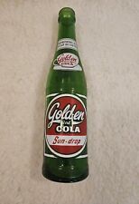 Vintage Sun-drop Bottle, Gold-en Girl Cola Green Soda Pop St. Louis MO 9 oz picture
