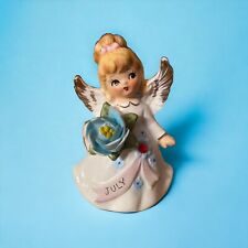 Vintage Lefton Ceramic Angel Girl Figurine July # 6224 picture