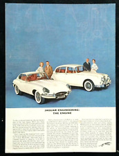 1962 Jaguar XK-E Vintage print ad Two White Jags picture