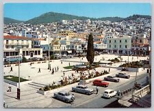 Cavala Greece, Central Square, Fountains, Vintage Postcard picture