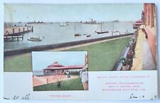 Fortress Monroe VA Virginia Hotel Chamberlain South Front Tennis Court Vtg PC M6 picture
