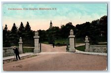 c1910's The Entrance State Hospital Middletown New York NY Antique Postcard picture