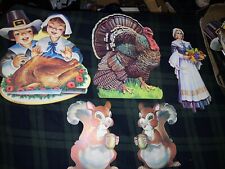 Vintage thanksgiving die cuts, lot of 5 picture