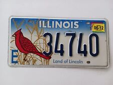 2012 Illinois Cardinal Redbird License Plate E 34740 Environmental Wildlife picture