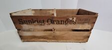 Vtg. Sunkist Oranges California Fruit Growers Exchange Wood Crate 24x12x11 picture
