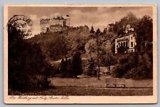 Germany Wartburg Mit Fritz Reuter Villa Sepia Historic Castle Vintage Postcard picture