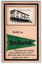 New England North Dakota ND Postcard RPPC Photo The Gardner Hotel Pennant c1910s picture
