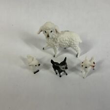 Vintage Sheep Lamb Miniature Figurines Bone China Sheep Family - Set 4 picture