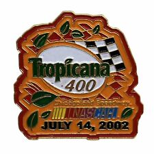 2002 Tropicana 400 Chicagoland Speedway Joliet IL NASCAR Race Enamel Hat Pin picture