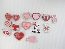 VALENTINES LOT APPROX 120 BUTTON COVERS FOR WEAR SELL  ARTS & CRAFTS SIZE 1