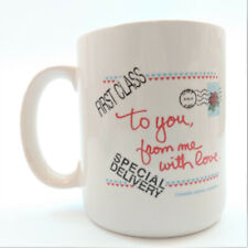 Post Office Stamp Letter Cup TO YOU FROM ME WITH LOVE Mail Theme Coffee Mug picture