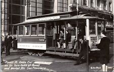 RPPC Postcard Powell Street Cable Car, Turntable San Francisco California- Zan picture
