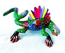 CHAMELEON LIZARD Alebrije With Octopus Hand Crafted Wood Carving Oaxaca picture