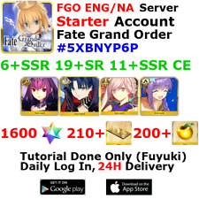 [ENG/NA][INST] FGO / Fate Grand Order Starter Account 6+SSR 210+Tix 1630+SQ #5XB picture