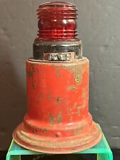 Vintage KD Lamp Co. 604 Railroad Flare Red Glass Top Metal Base. picture