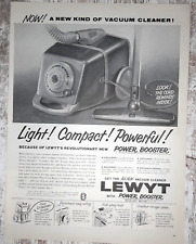 1961 Lewyt Vacuum Vintage Print Ad Canister Compact Cleaner House Cord Winder picture