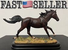 GSC Horses 6.5”x9.5” Dark Brown Horse Figurine Decor Collectible Gift Collection picture