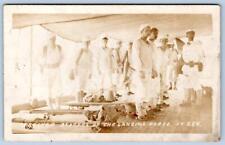 RPPC STRETCHER BEARERS OF THE LANDING FORCE*SOME OF THE CREW ON MY SHIP*POSTCARD picture