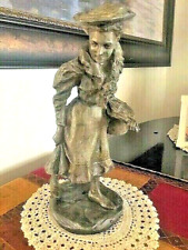 Antique Bronze Doll Lady Ardonac French MIDINETTE Statue foundry Seal Signed picture