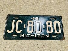 1946 Michigan License Plate picture