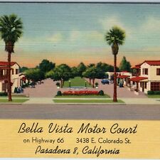 c1950s Pasadena, Cali Bella Vista Motor Court Karbiner w/ 1c Unposted Stamp A216 picture