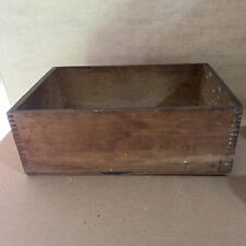 Vintage Dovetail Corners Wooden Box 12” X 7 1/2