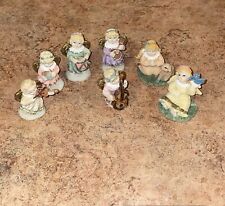 Vintage Miniature Angel Figurines Lot Musical Angels Mini Shelf Sitters picture