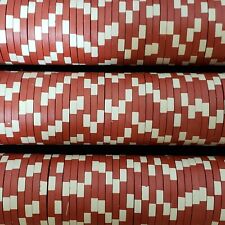 396 Red Striped Poker Chips - Foil Private Labels Removable (See Pictures) picture