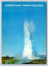 Vintage Postcard Greetings from Iceland Strokkur Great Geyser picture