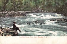 Mountain Island Falls Near Asheville North Carolina NC c1905 Postcard picture